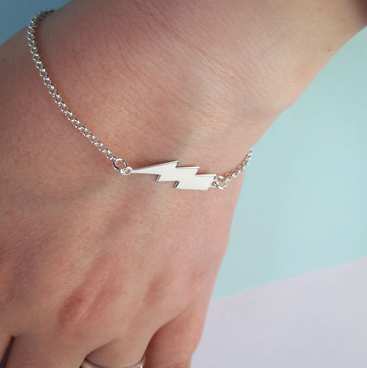 Lightning Bolt Bracelet. Sterling Silver