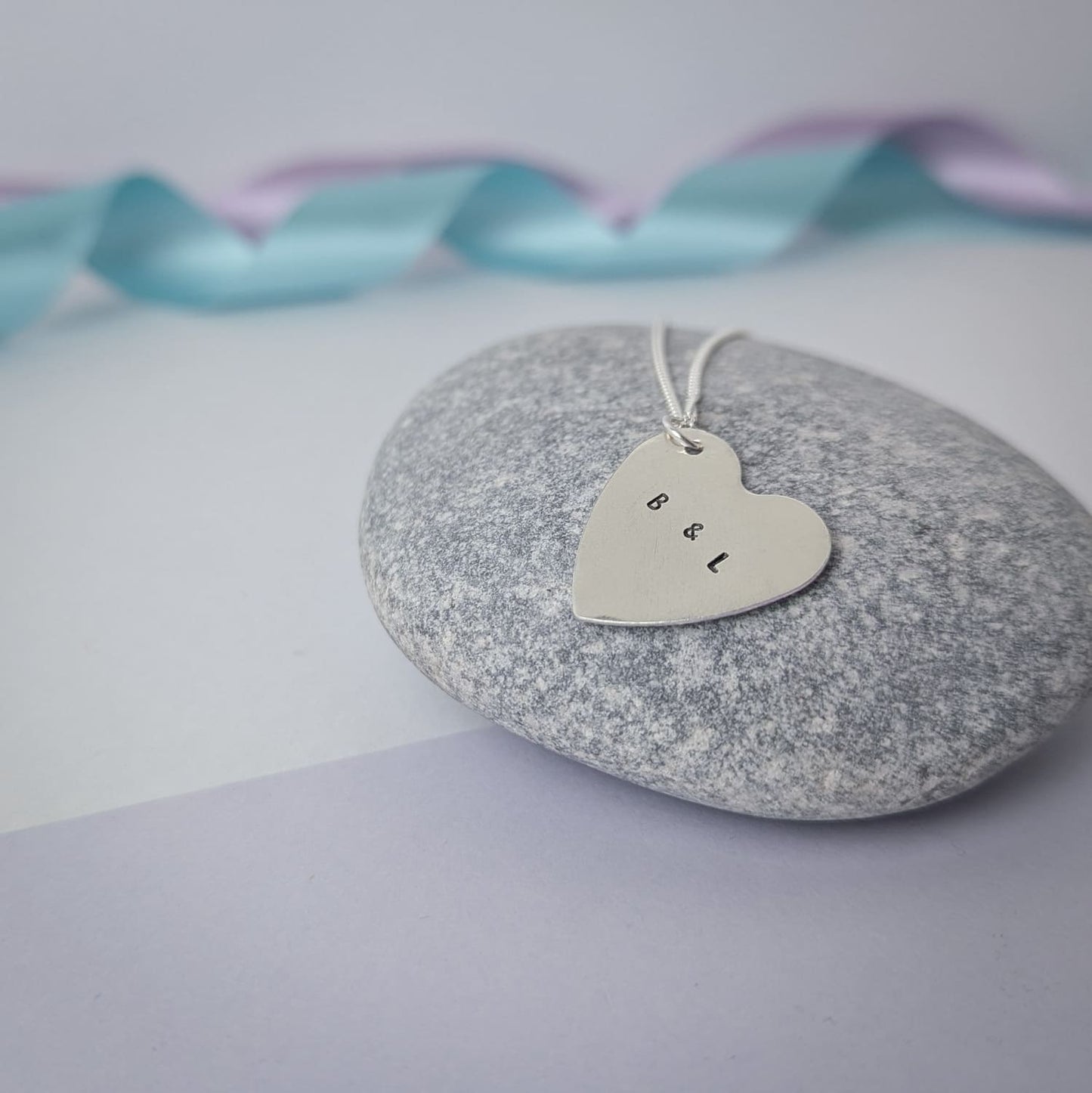 Large Personalised Love Heart Name Necklace
