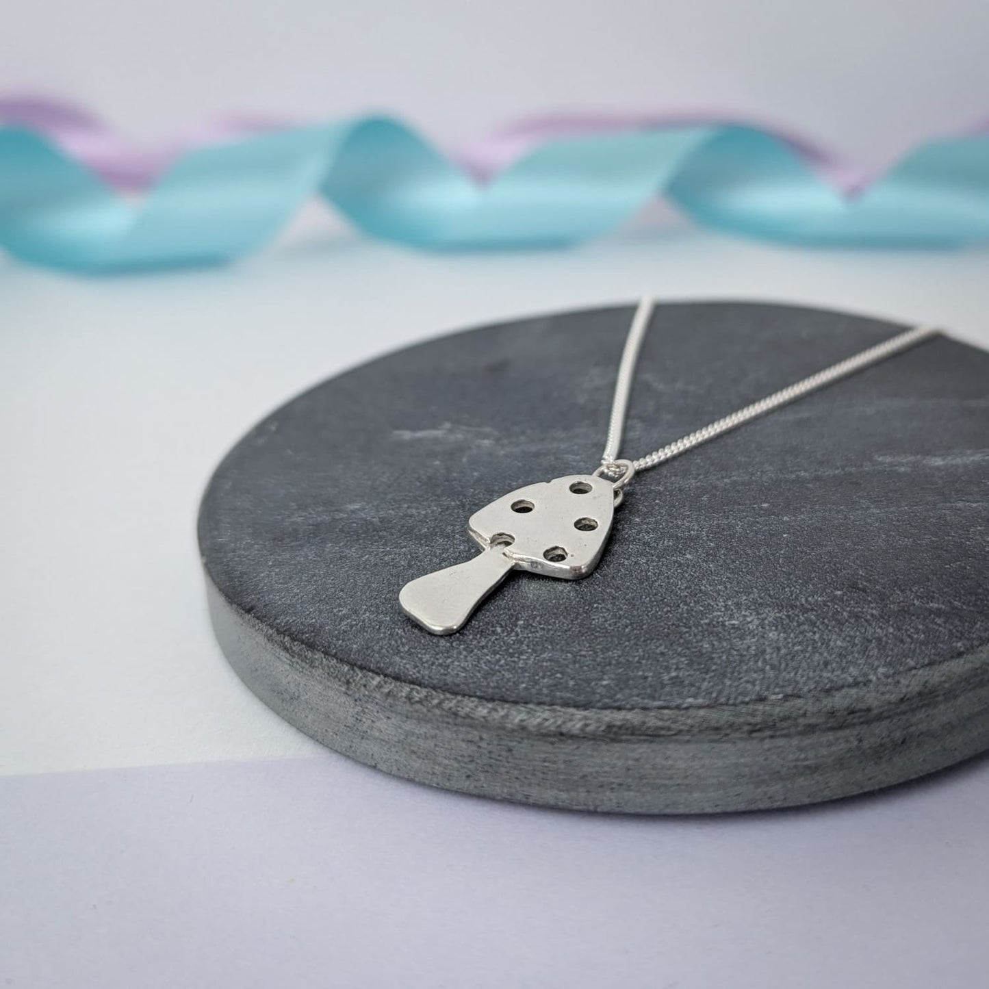 Mushroom Pendant. Sterling Silver