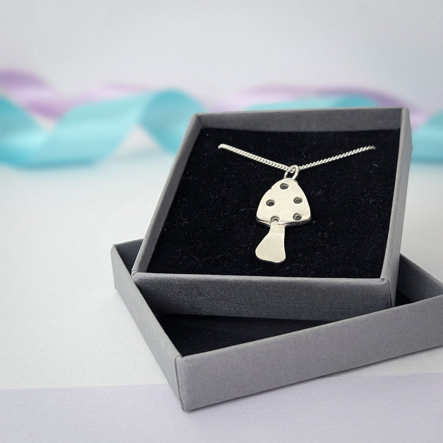 Mushroom Pendant. Sterling Silver