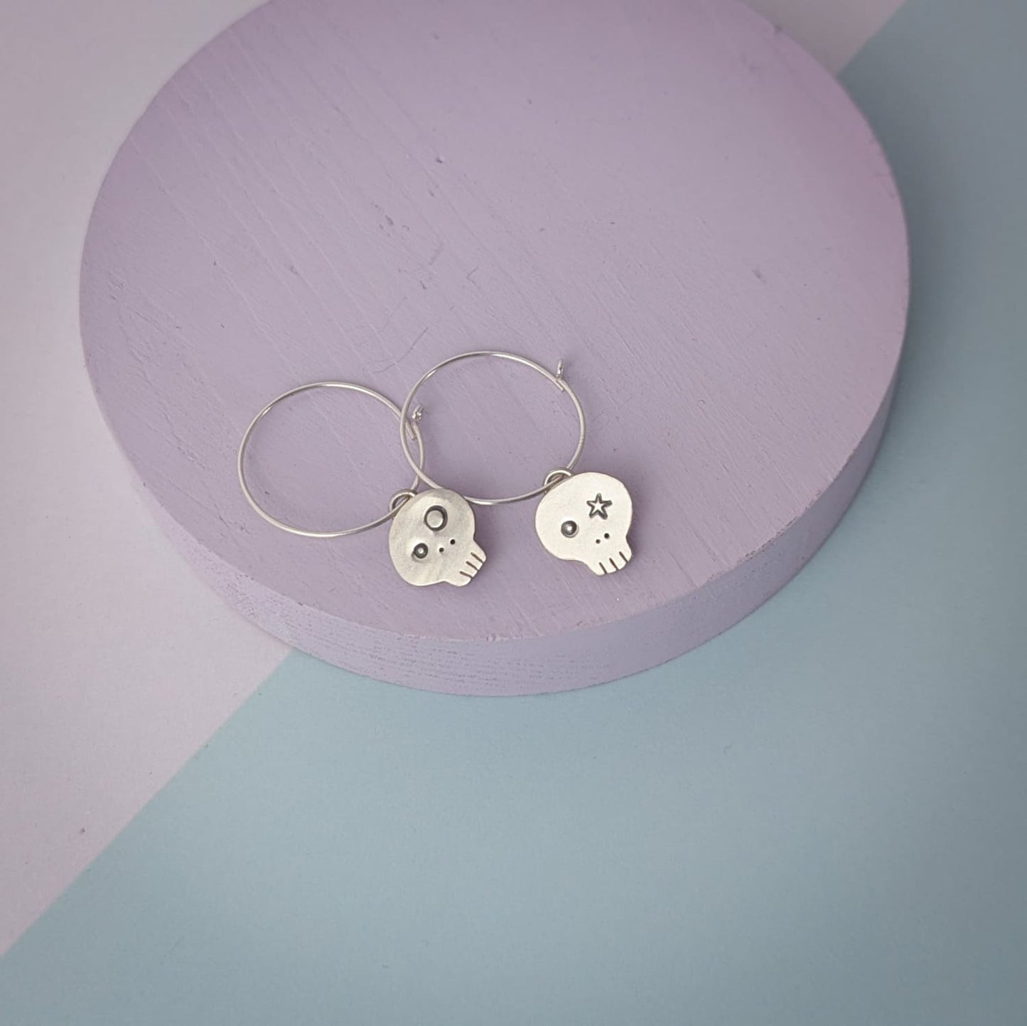 Skull Earrings. Sterling Silver