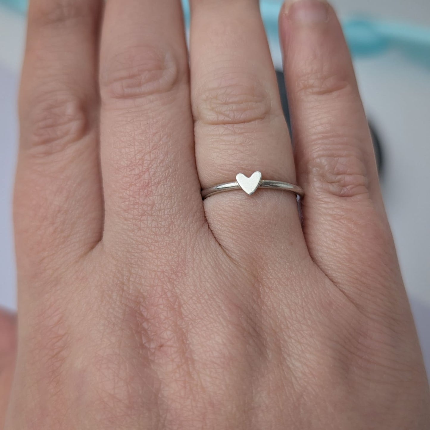 Simple Heart Ring. Sterling Silver