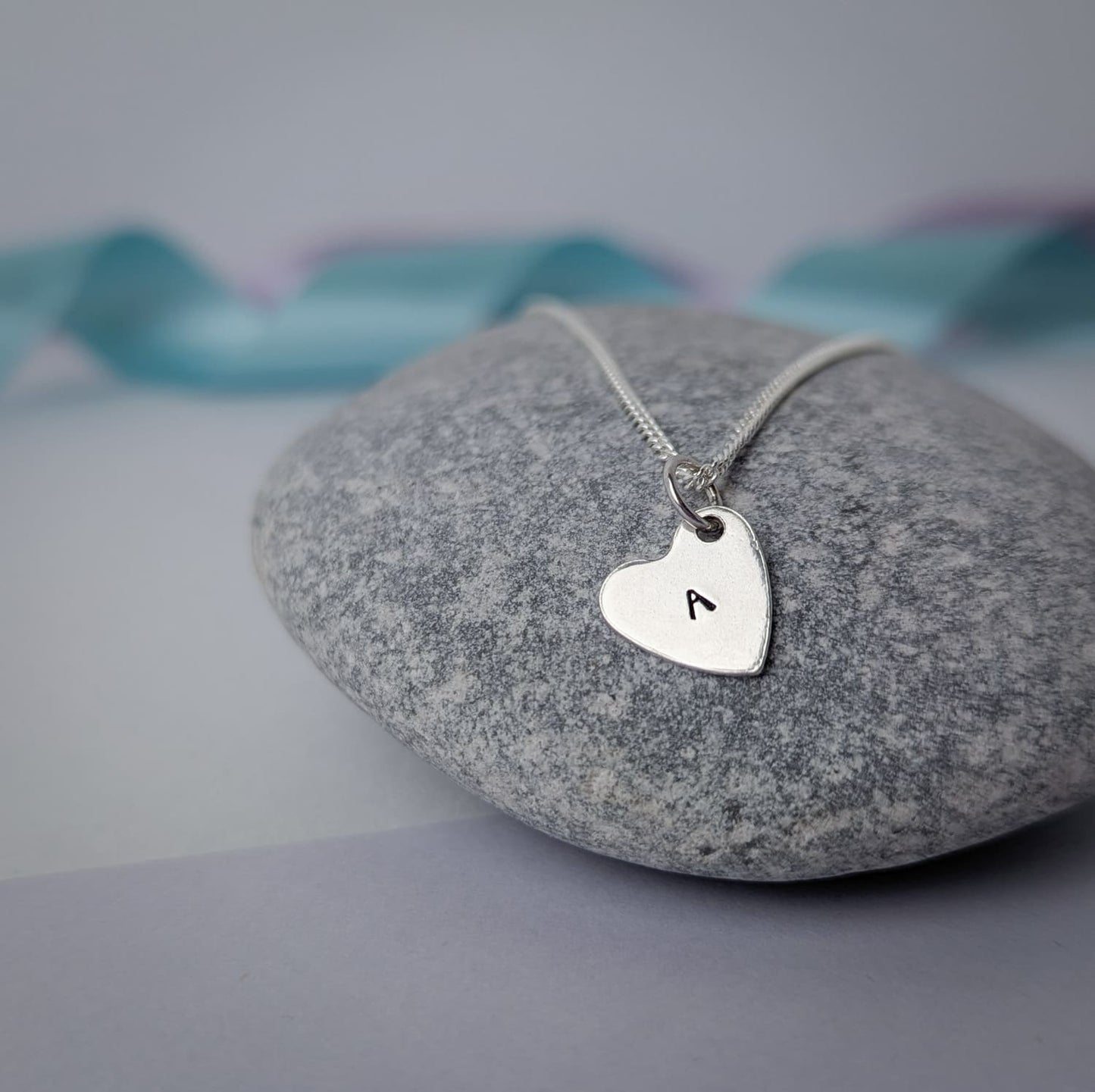 Small Personalised Love Heart Initial Necklace