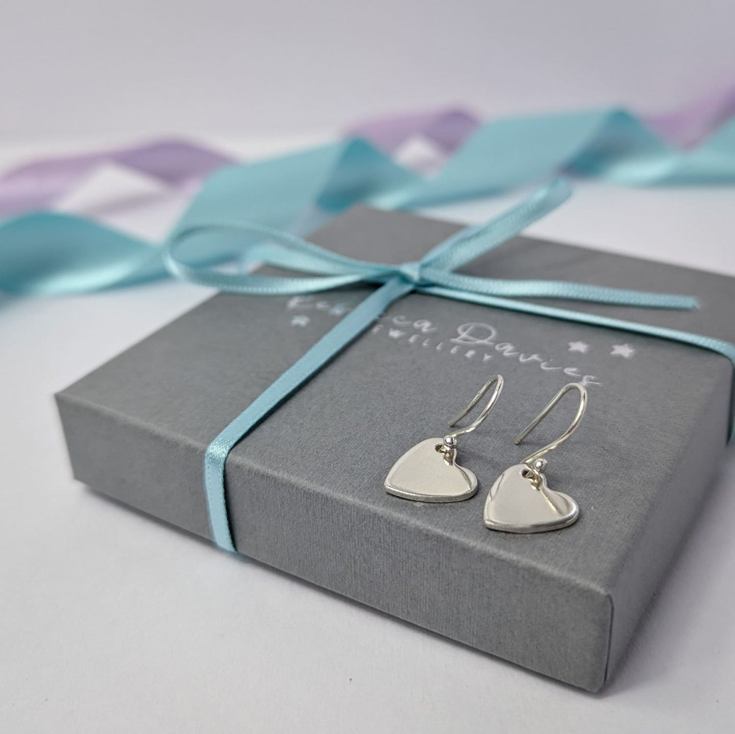 Little Hearts Dangly Earrings. Sterling Silver