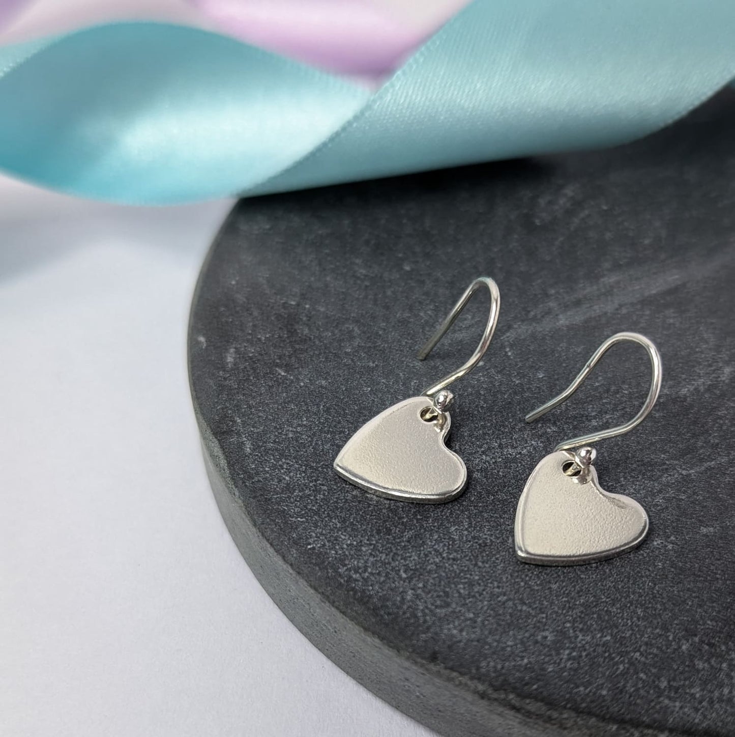 Little Hearts Dangly Earrings. Sterling Silver