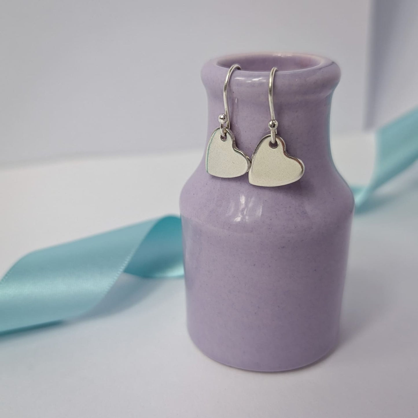 Little Hearts Dangly Earrings. Sterling Silver