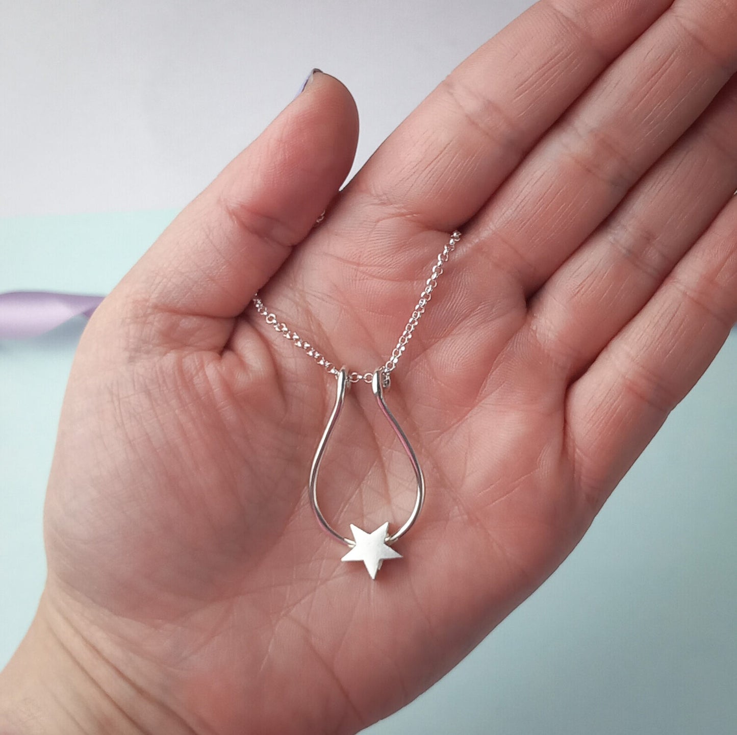 Star Ring-Keeper necklace. Sterling Silver