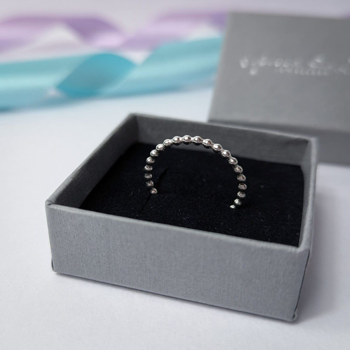 Dotty Stacking Ring. Sterling Silver