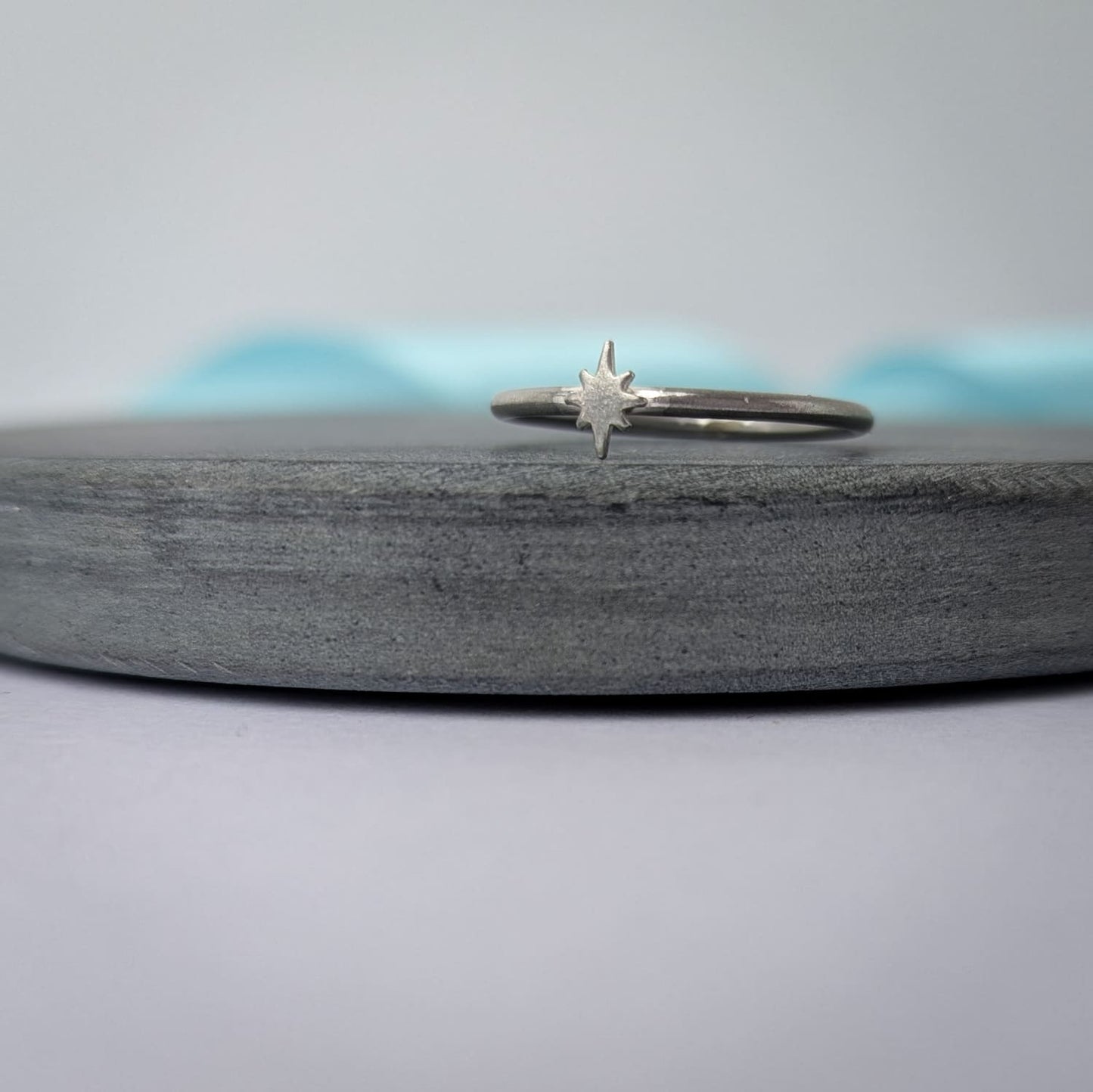 Simple Starburst Ring. Sterling Silver
