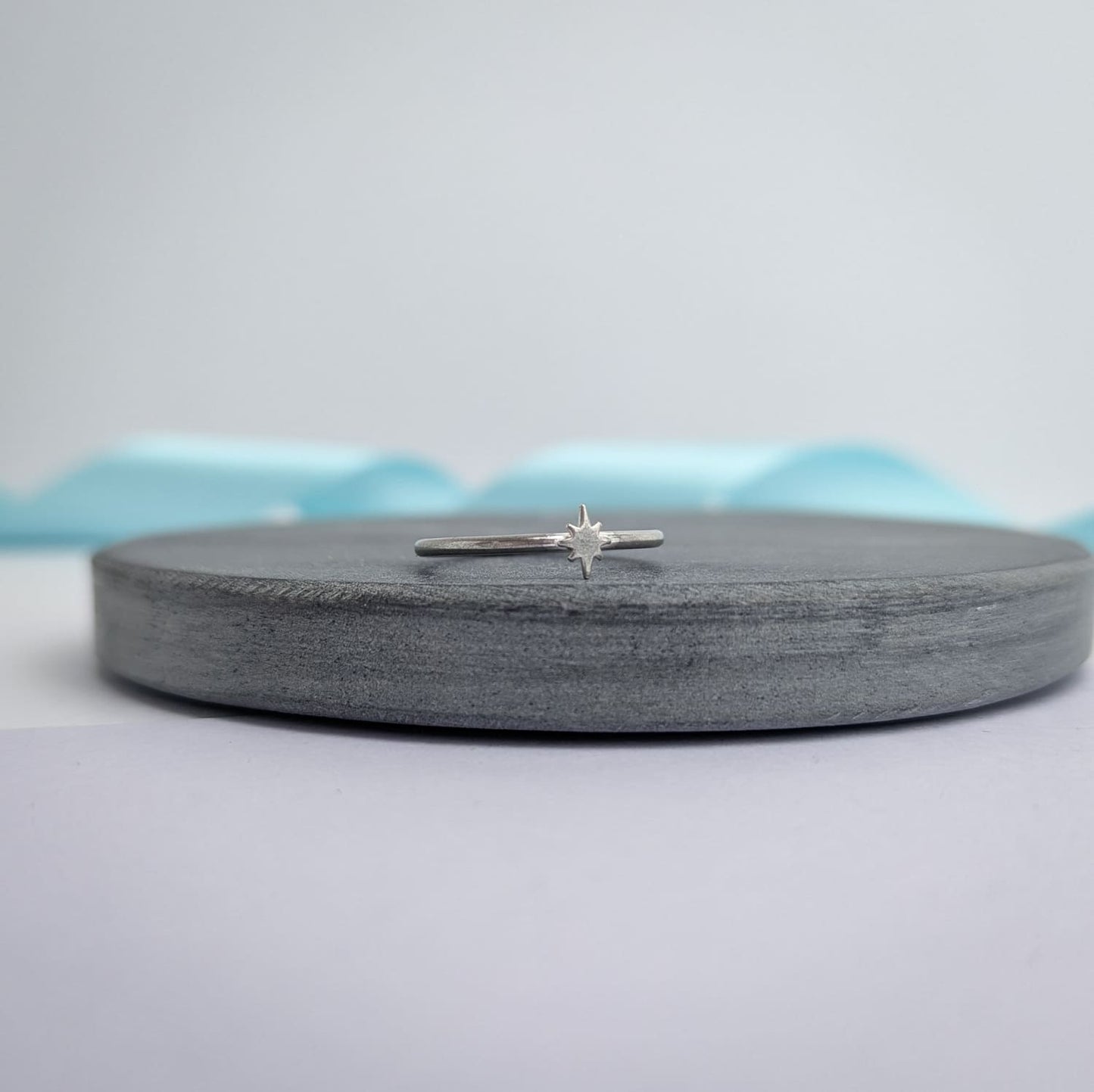 Simple Starburst Ring. Sterling Silver