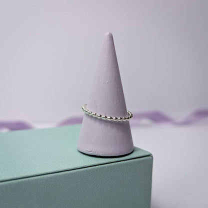 Dotty Stacking Ring. Sterling Silver