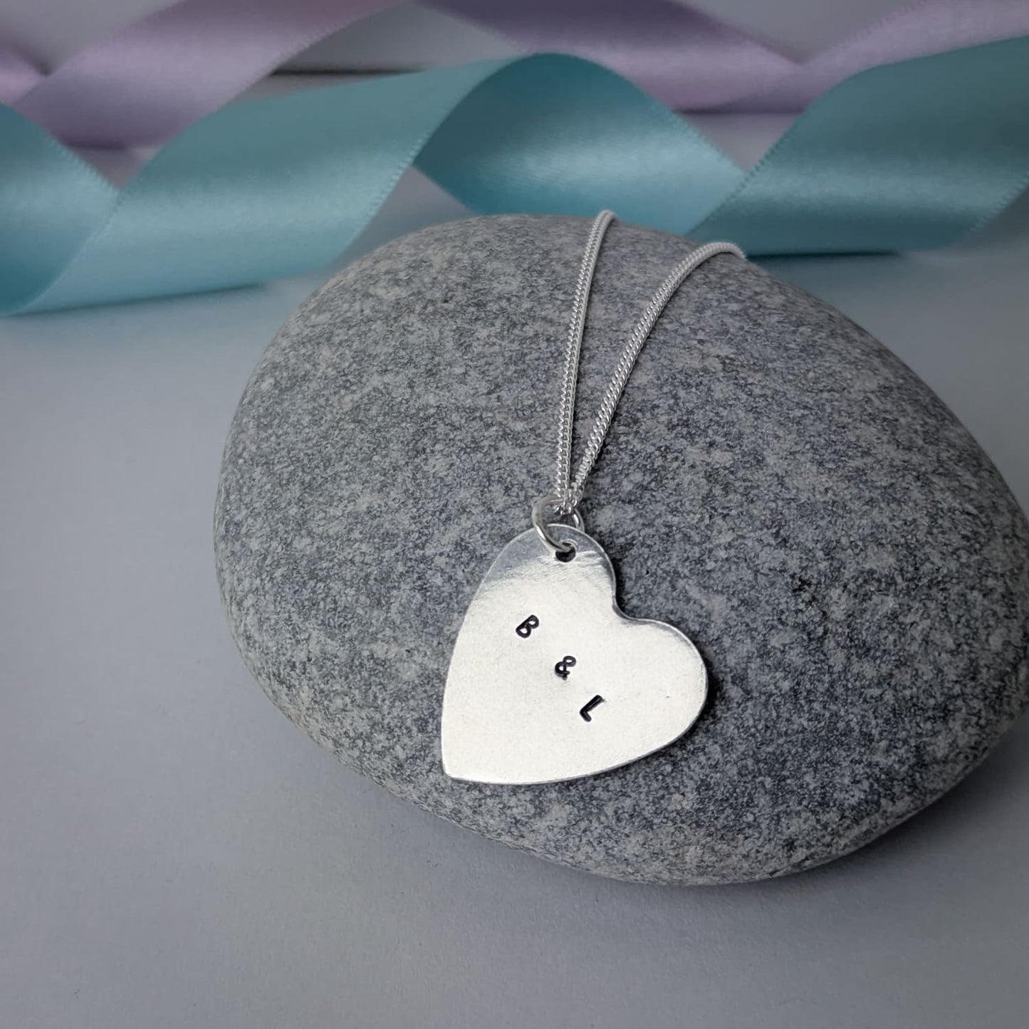 Large Personalised Love Heart Name Necklace