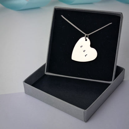 Large Personalised Love Heart Name Necklace