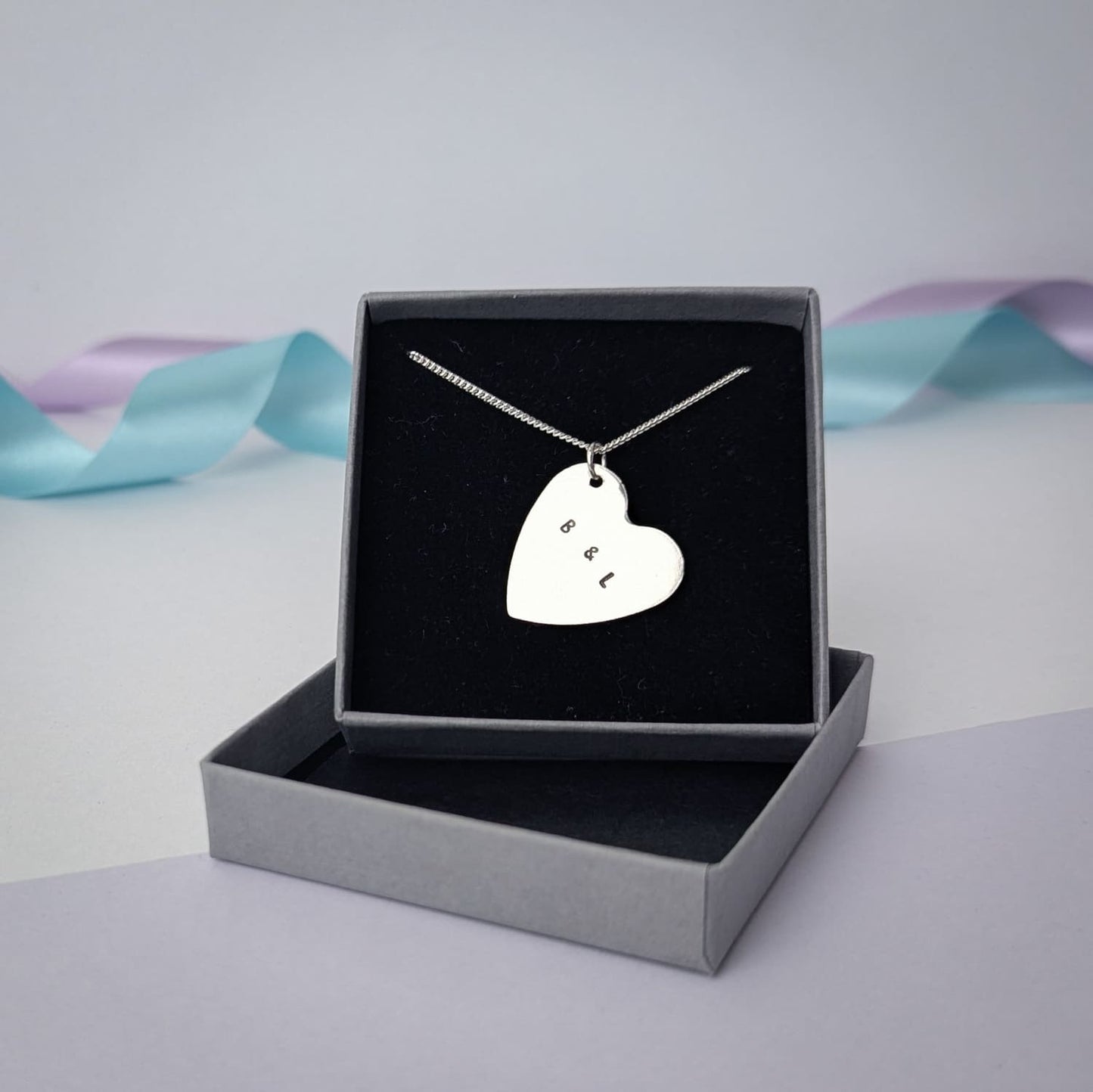 Large Personalised Love Heart Name Necklace