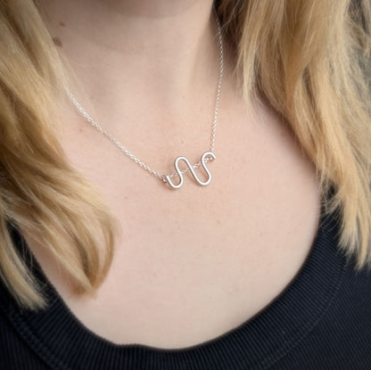 Sterling Silver Noodle Necklace
