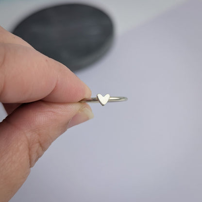 Simple Heart Ring. Sterling Silver