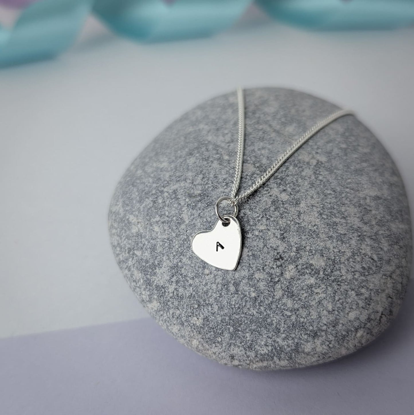 Small Personalised Love Heart Initial Necklace