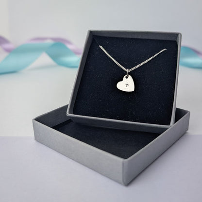 Small Personalised Love Heart Initial Necklace