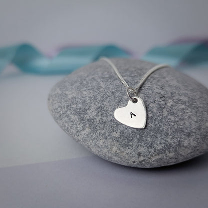 Small Personalised Love Heart Initial Necklace